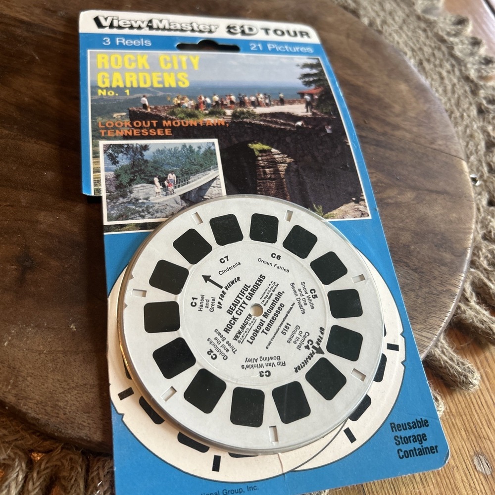 Rock City Gardens Lookout Mountain Tennessee 3d View-Master 3 Reel Set